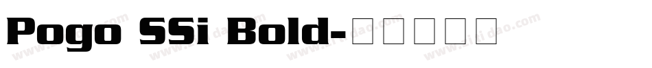 Pogo SSi Bold字体转换